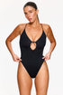 Gottex Flirtt Solid Black Front Cut Out One Piece
