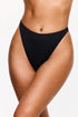 Gottex Flirtt Solid Black High Waist High Leg Bikini Bottom