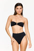 Gottex Flirtt Solid Black High Waist Bikini Bottom