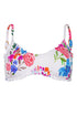 PQ Swim Florencia Smocked Lettuce Edge Bralette Top