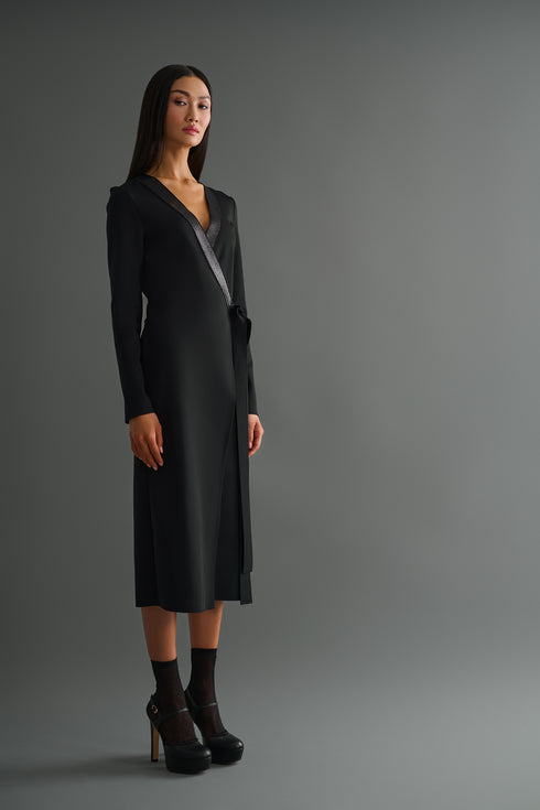 Shan Barbara Sparkling wrap midi dres