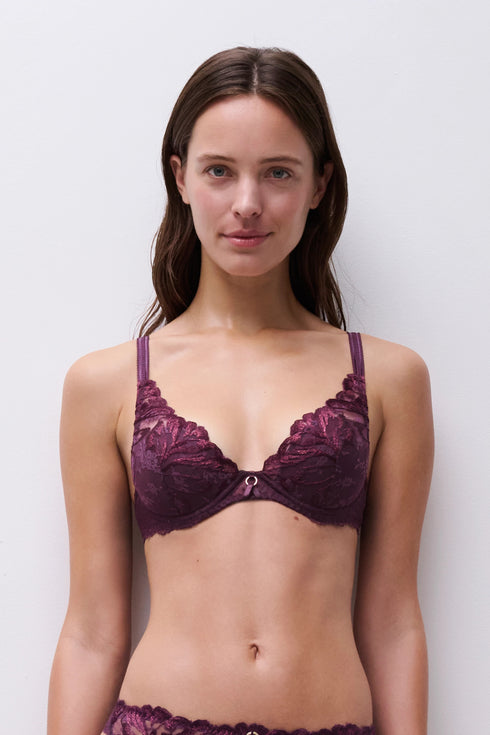 Chantelle Illusion Lace Plunge Contour Bra