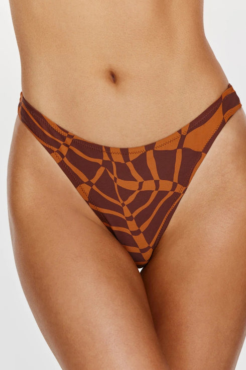 Gottex Flirtt Retro Jungle Mid-Rise Bikini Bottom