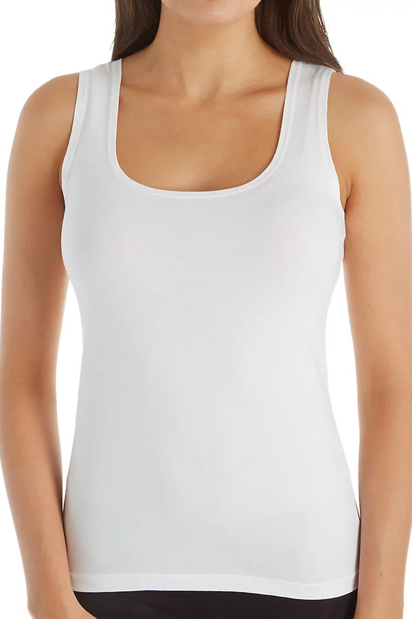 Hanky Panky Cotton with a Conscience Scoop Neck Tank Top 894354 WHITE