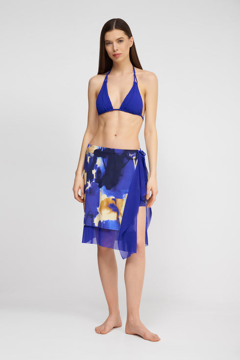 Shan Elisabeth Ruffle Mesh Wrap Pareo Skirt