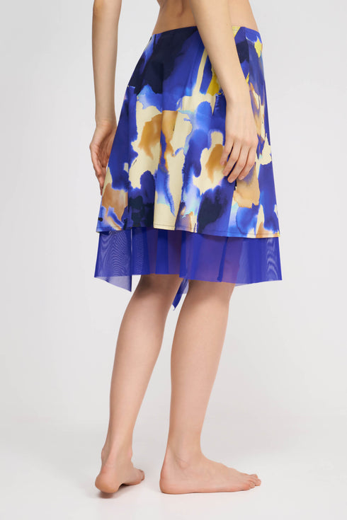 Shan Elisabeth Ruffle Mesh Wrap Pareo Skirt