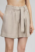 Shan Lina Linen Shorts With Belt