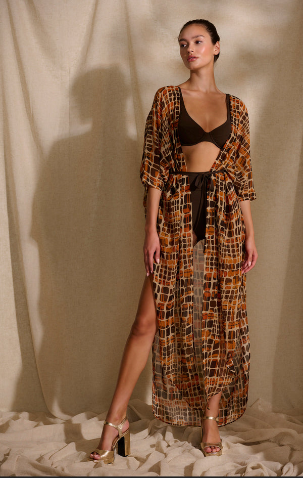 Shan Soie Long silk kimono