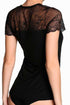 Janira Greta Mesh Top with Lace Black