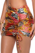Luli Fama Tropical Majesty Scrunched Up Mini Skirt