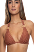 Luli Fama Muse Glow Ring Triangle Halter Top