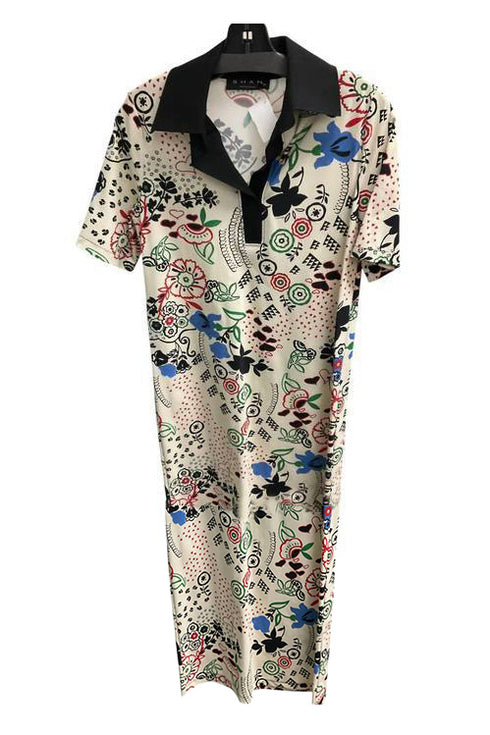 Shan Élisabeth Short sleeve lycra polo dress