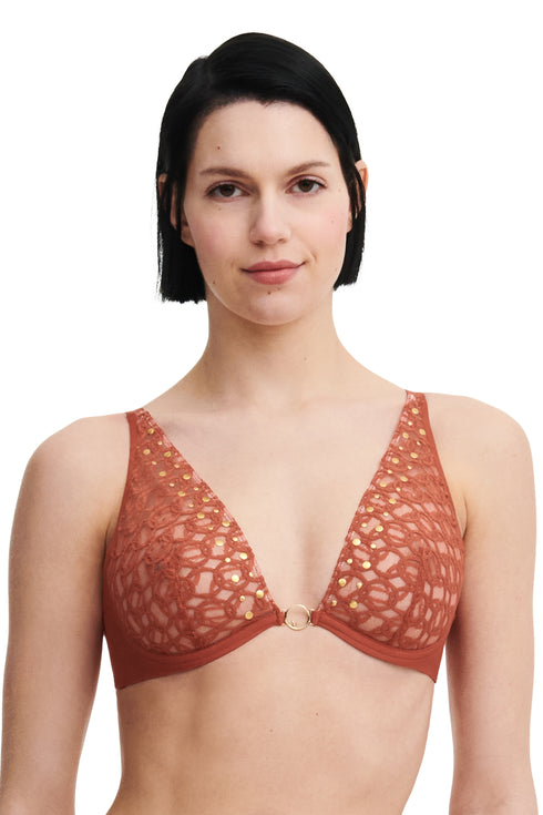 Chantelle Metallx Plunge Underwire Bra