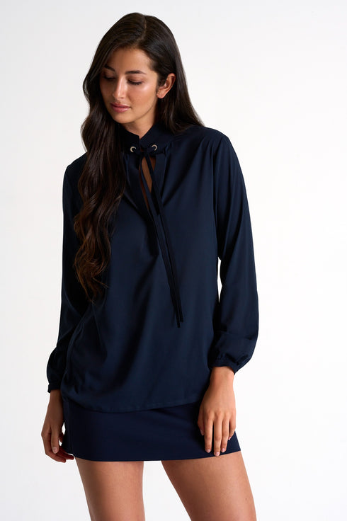 Shan Megan Mock neckline blouse