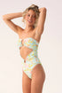 PQ Swim Petal Lettuce Edge Strapless Ring One Piece