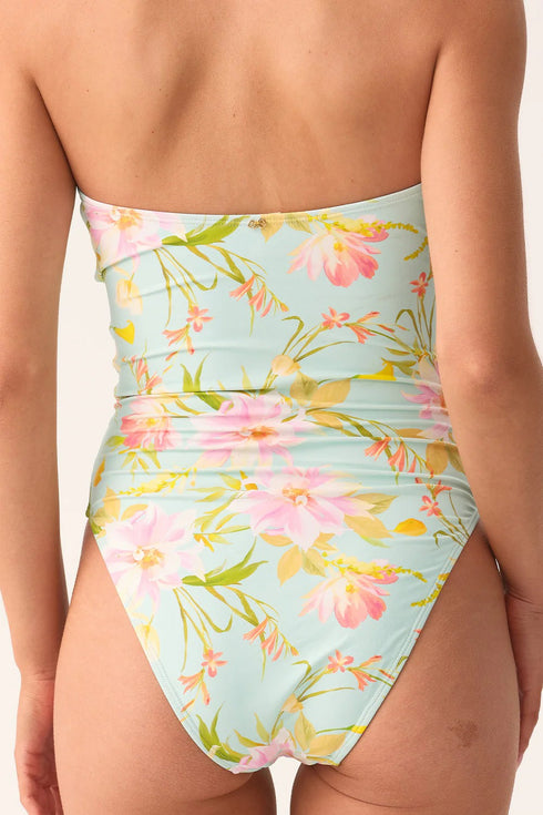 PQ Swim Petal Lettuce Edge Strapless Ring One Piece