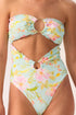 PQ Swim Petal Lettuce Edge Strapless Ring One Piece