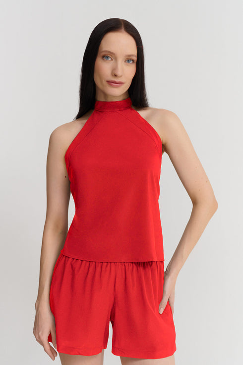 Shan Céline Silk scarf top