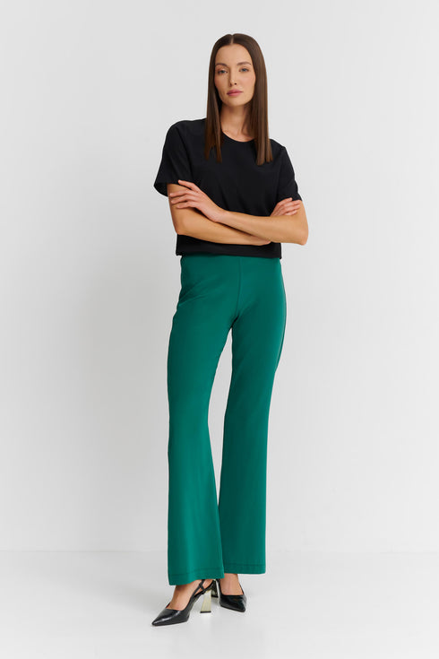 Shan Soie Silk Flared Trousers