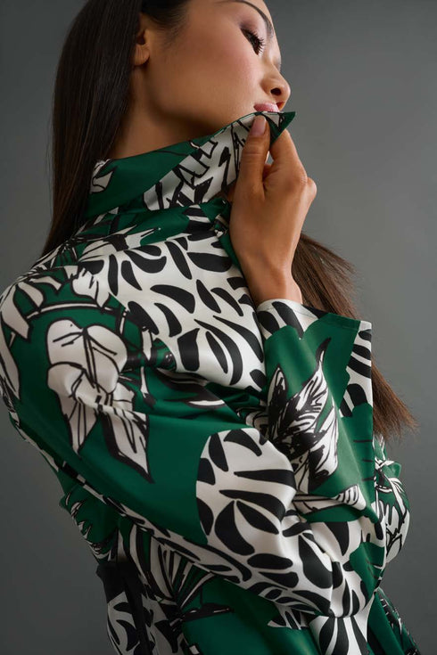 Shan Soie Long flowy blazer