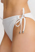 Shan Charlie Hip-Tied Bikini Bottom With Frayed Details