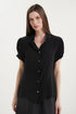 Shan Céline Short-sleeved silk blouse