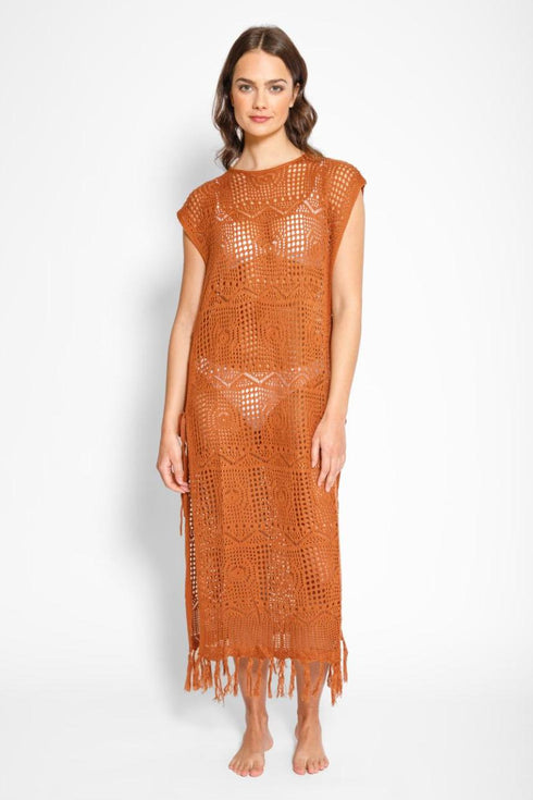 Koy Resort Santorini Fringe Long Cover Up