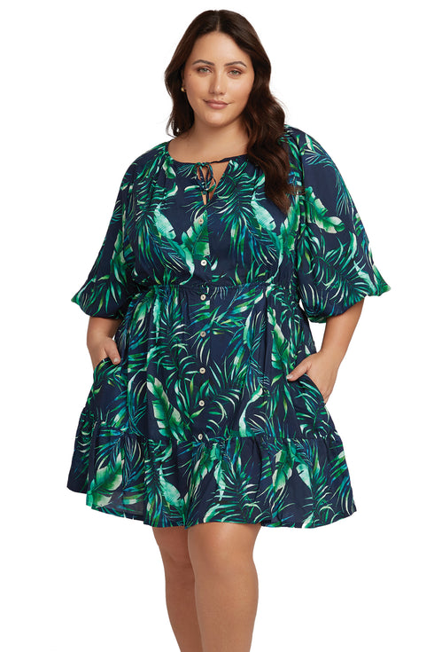 Artesands Palmspiration Elgar Mini Cotton Beach Dress