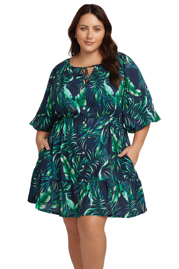 Artesands Palmspiration Elgar Mini Cotton Beach Dress