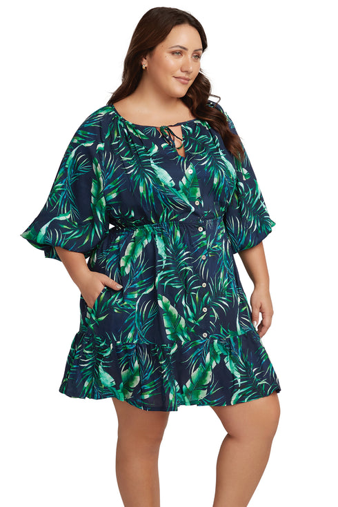 Artesands Palmspiration Elgar Mini Cotton Beach Dress
