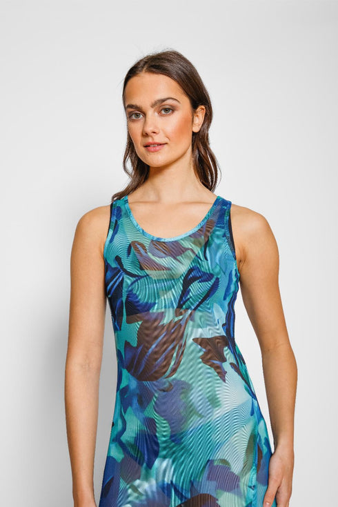 Koy Resort Seascape Mesh Long Dress