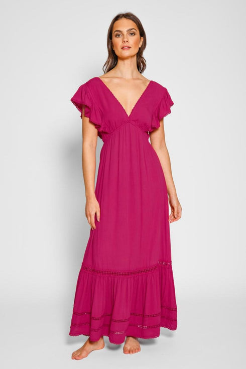 Koy Resort Miami Luxe Ruffle Sleeve Maxi