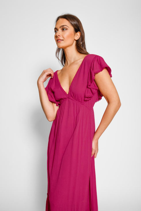 Koy Resort Miami Luxe Ruffle Sleeve Maxi