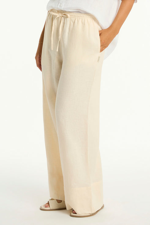 Sea Level Tidal Linen Plazzo Pant