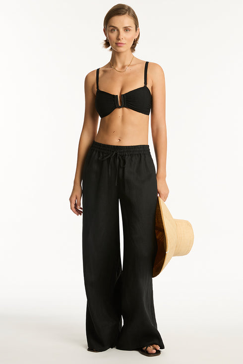 Sea Level Tidal Linen Plazzo Pant