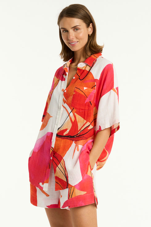 Sea Level Sublime Aloha Shirt Top