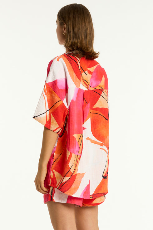 Sea Level Sublime Aloha Shirt Top