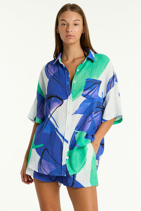 Sea Level Sublime Aloha Shirt Top