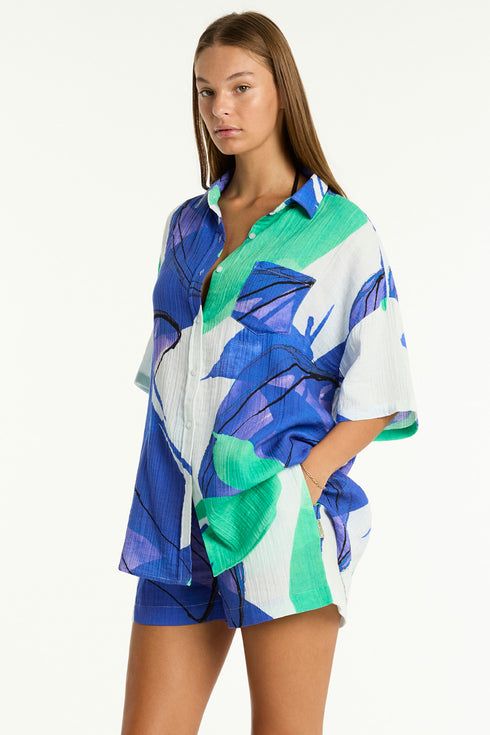 Sea Level Sublime Aloha Shirt Top