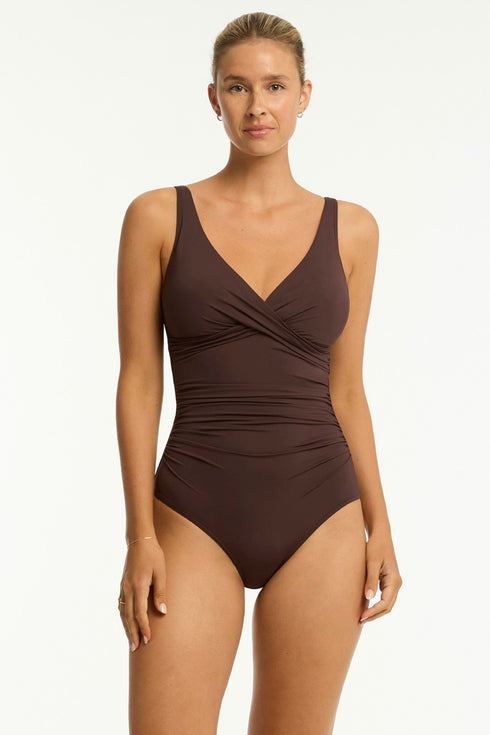 Sea Level Essentials Cross Front One Piece