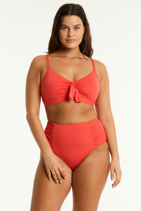 Sea Level Essentials Edit High Waist Gathered Side Pant