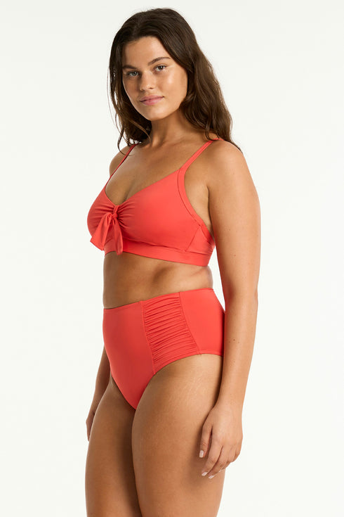 Sea Level Essentials Edit High Waist Gathered Side Pant