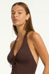 Sea Level Essentials Edit Keyhole Halter One Piece