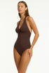 Sea Level Essentials Edit Keyhole Halter One Piece