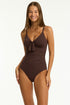 Sea Level Essentials Edit Tie Front DD/E One Piece