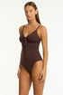 Sea Level Essentials Edit Tie Front DD/E One Piece
