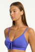 Sea Level Essentials Tie Front Dd/e Top