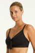 Sea Level Essentials Tie Front Dd/e Top