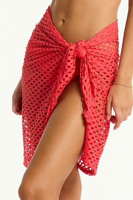 Sea Level Castaway Mid Lnth Mesh Wrap Ot