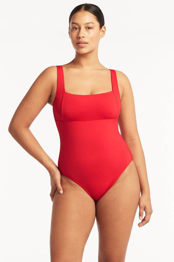 Sea Level Essentials Square Nk One Piece